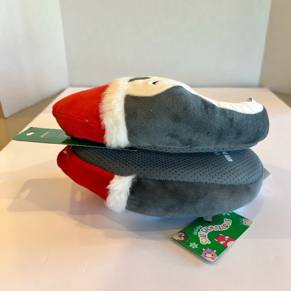 Kids Squishmallows Luna Slipper Penguin Red Santa Hat Sz 13-1 Holiday Christmas